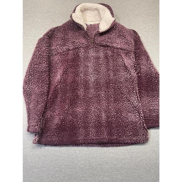 Peach Love Jackets & Blazers - Women's Peach Love Purple Sherpa Pullover Size S